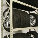 Däckställ, komplett för en 40-fots container, 288 däck/2x11950 mm