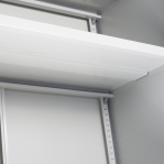 Förvaringsskåp CLICK 2 hyllor, 900x900x450 RAL 7035/7035 omonterat