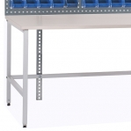 Arbetsbord 2000x800 + hylla, verktygstavla, 10 backar, skiva HPL