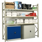Lagerhylla följesektion 2500x2400x600 300kg/hyllplan,3 hyllor
