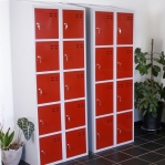 Lokerokaappi 4:lla ovella 1920x350x550  sininen/harmaa