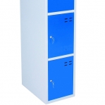 Lokerokaappi 4:lla ovella 1920x350x550  sininen/harmaa