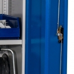 Verkstadsskåp, 4 hyllor, 1950x915x457 RAL 7035/5010 omonterat
