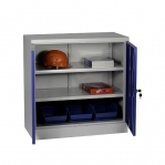Förvaringsskåp CLICK 2 hyllor, 900x900x450 RAL 7035/5010 omonterat