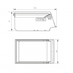 Plockback PPS 170x105x75mm grå