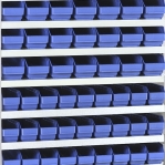 Box locker 1950x915x457, 11 shelves, 49 bins 400x120x95, 45 bins 400x90x95