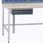 Arbetsbord 2000x800 + hylla, verktygstavla, 10 backar, bänklåda, belysning