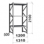 Maxi starter bay 2100x1200x500 600kg/level,3 levels with steel decks