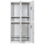 Lokerokaappi 4:lla ovella 1820x800x500, RAL7035 kasattava