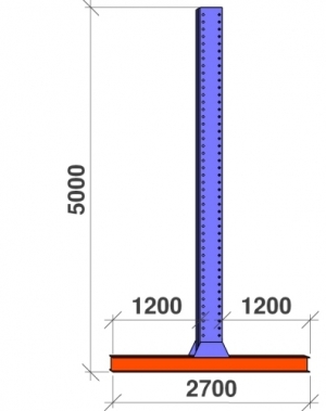 T-pelare 5000x2x1200 HEAVY