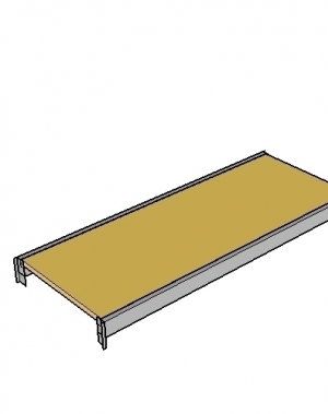 Hyllplan 1950x500 440kg, spånskiva MAXI