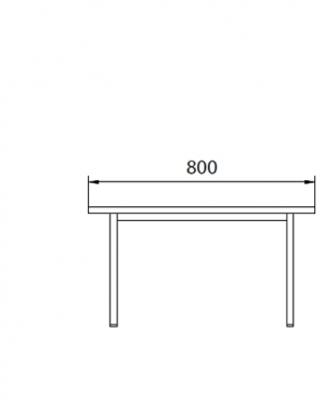 Bench 800x290x420 metall