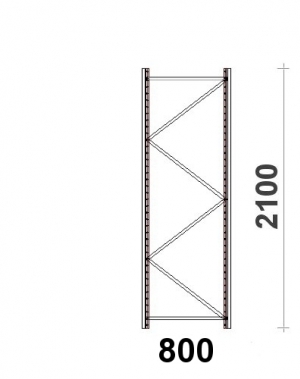 Hyllgavel 2100x800 mm MAXI