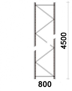 Hyllgavel 4500x800 mm MAXI