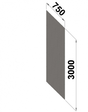 Perforerad ryggplåt 3000x750