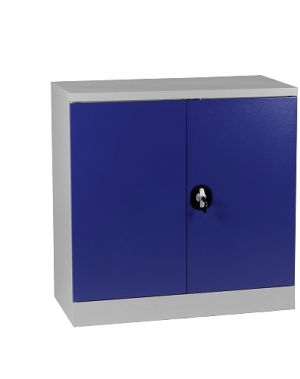 Förvaringsskåp CLICK 2 hyllor, 900x900x450 RAL 7035/5010 omonterat