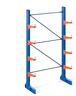 Konsoolriiul põhiosa 4000Hx1500Lx900S, 2 L-jalga+8 konsooli 600mm/500kg