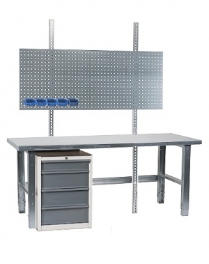 Workstation 1500x800 with steel top