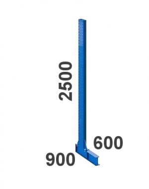 Grenställ enkelpelare 2500Hx600/900D STRONG