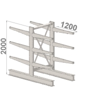 Grenställ startsektion 2000x1000x2x1200,12 x arm