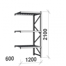 Maxi extension bay 2100x1200x600 600kg/level,3 levels with steel decks