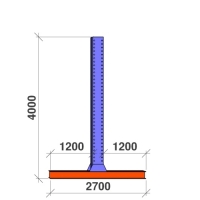 T-pelare 4000x2x1200 HEAVY