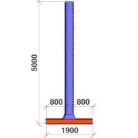 T-pelare 5000x2x800 HEAVY