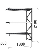 Maxi extension bay 2100x1800x500 480kg/level,3 levels with steel decks