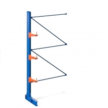 Grenställ följdsektion enkelsidigt 2500Hx1500Bx900D 1 pelare+3 arm 600mm/500kg