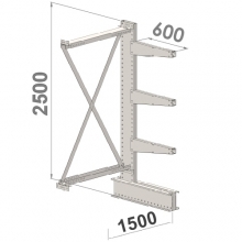Grenställ följesektion 2500x1500x600,3 x arm