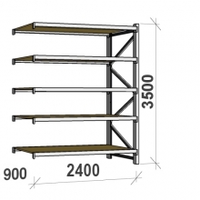 Lagerhylla följesektion 3500x2400x900 300kg/hyllplan 5 hyllor, spånskiva MAXI