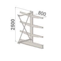Grenställ följesektion 2500x1500x2x800,6 x arm
