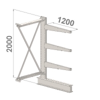 Grenställ följesektion 2000x15000x1200,3 x arm