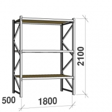 Lagerhylla startsektion 2100x1800x500 480kg/hyllplan,3 hyllor, spånskiva
