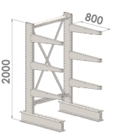 Grenställ startsektion 2000x1500x800,6 x arm