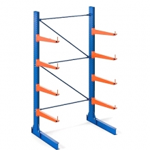 Grenställ grundsektion enkelsidigt 4000Hx1500Bx1300D 2 pelare+8 arm 1000mm/400kg