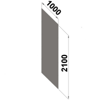 Ryggplåt 2100x1000