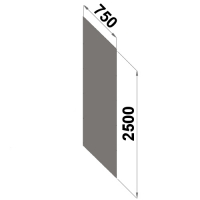 Ryggplåt 2500x750