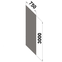 Ryggplåt 3000x750