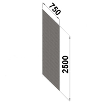 Perforerad ryggplåt 2500x750
