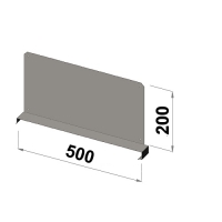 Hyllavdelare 500x200 zn