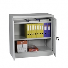 Förvaringsskåp CLICK 2 hyllor, 900x900x450 RAL 7035/7035 omonterat