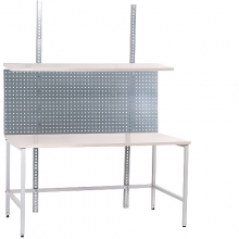 Arbetsbord 1500x800 + hylla och verktygstavla, skiva HPL