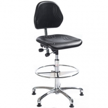 Arbetsstol Comfort ESD hög, med fotring